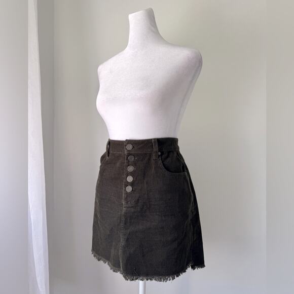 Indigo Rein Dresses & Skirts - Indigo Rein Dark Brown Corduroy Mini Skirt